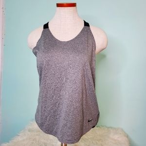 Nike Elastika 2.0 Racerback in Gray/Black Sz S EUC